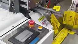 Ojaladora automática y ensartadora de etiquetas colgantes, AS-570